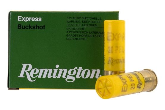 5 rounds of express buckshot shotshell ammunition.